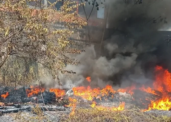  Quemas de herbazales ponen en riesgo a residentes y comercios en Santiago 