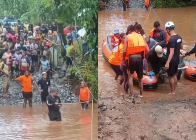   Bomberos rescatan a unas 200 personas tras repentina crecida en ríos de la Costa Arriba de Colón  