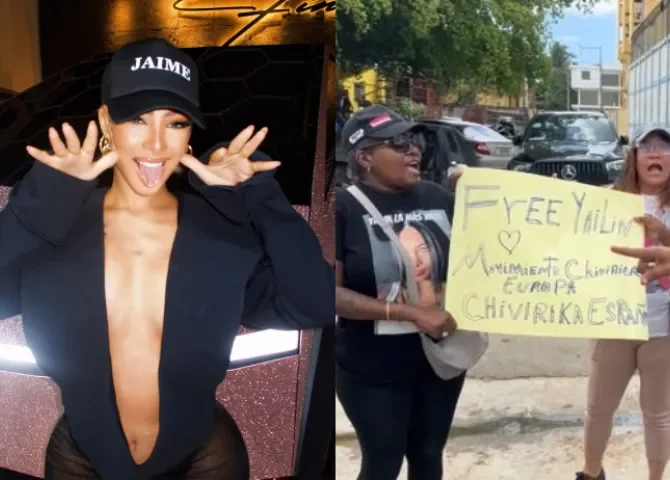   ¡'Free Yailin'! Fanáticas de la 'Chivirika' protestan frente a cárcel y exigen su libertad  