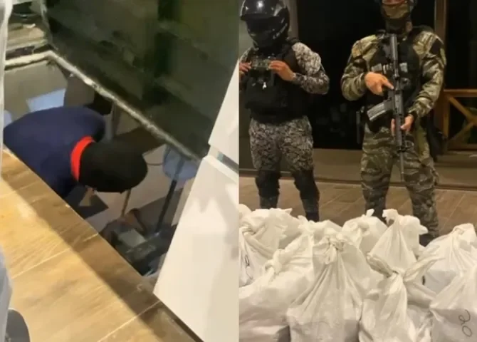   Hallan más de mil paquetes de droga, armas y empacadoras en vivienda de Colón  