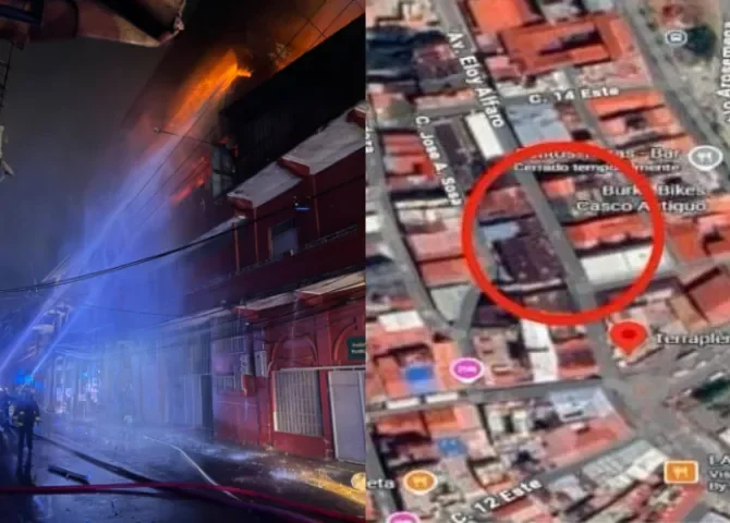   ¡Siguen en la zona! Bomberos aún trabajan tras el devastador incendio en el Casco Antiguo  