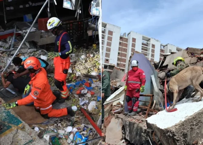  Rescatistas panameños evalúan 170 estructuras afectadas por los terremotos en Venezuela 